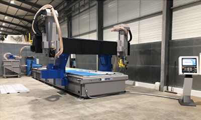 Macchina di taglio e fresatura CNC, lavorazione a doppia testa indipendente